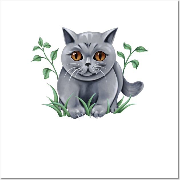 British gray cat Wall Art by Torrika